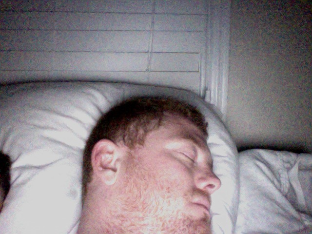 Mark Dickinson Asleep after a long day editing LOL