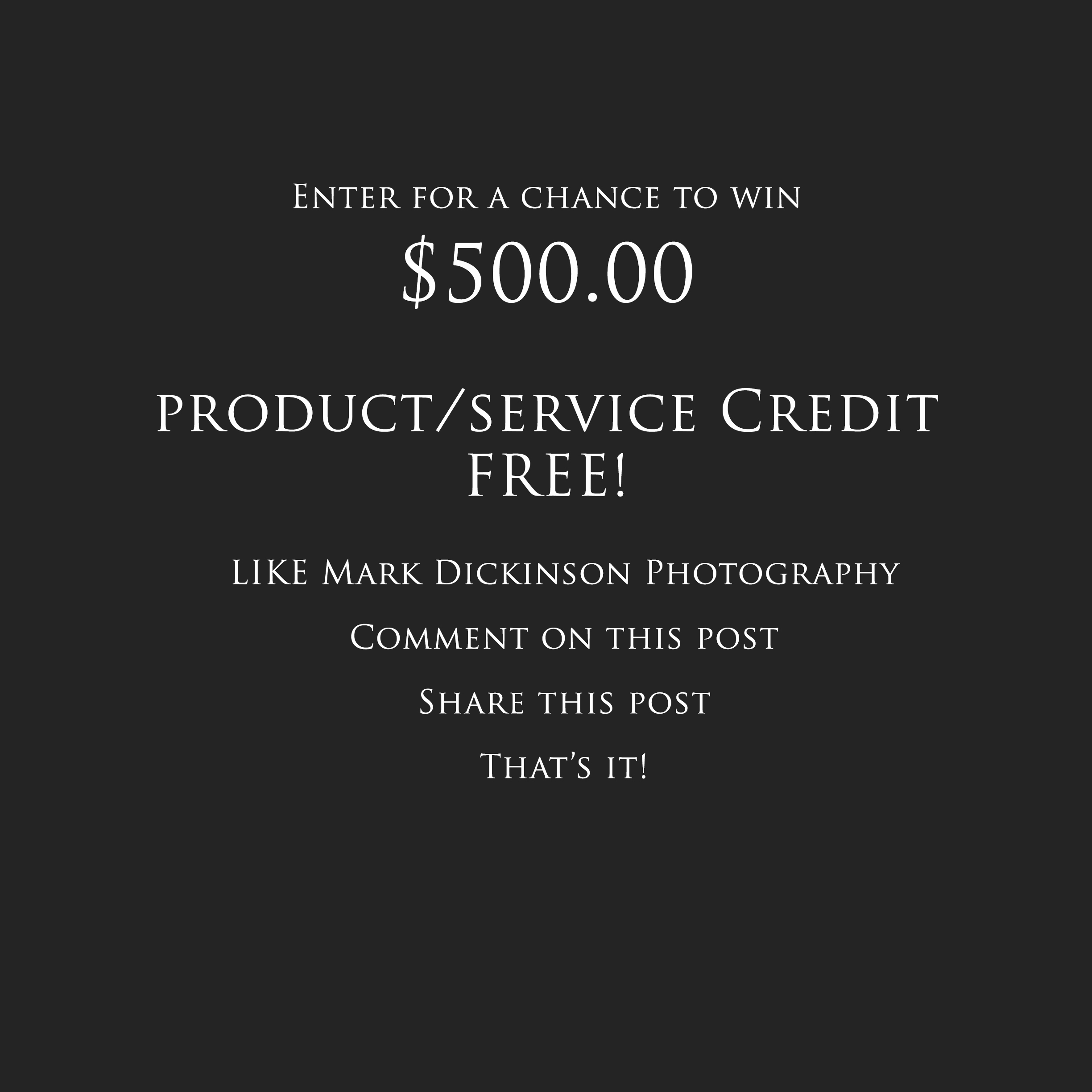 Photography giveaway