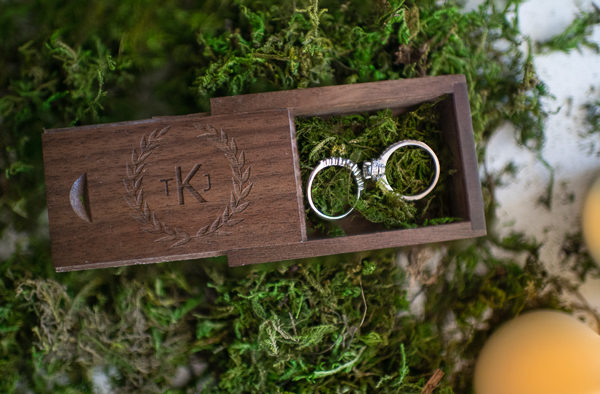 Custom wood wedding ring box